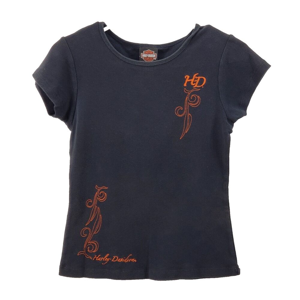Harley-Davidson Savannah GA Shirt Women's Medium M Black Short Sleeve